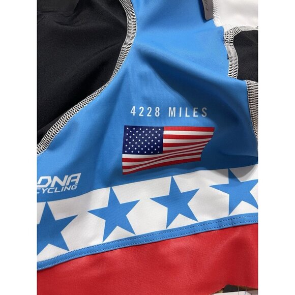 DNA Cycling Shorts Size Small S USA Flag Stars Blue Padded Made In Italy - Picture 5 of 9